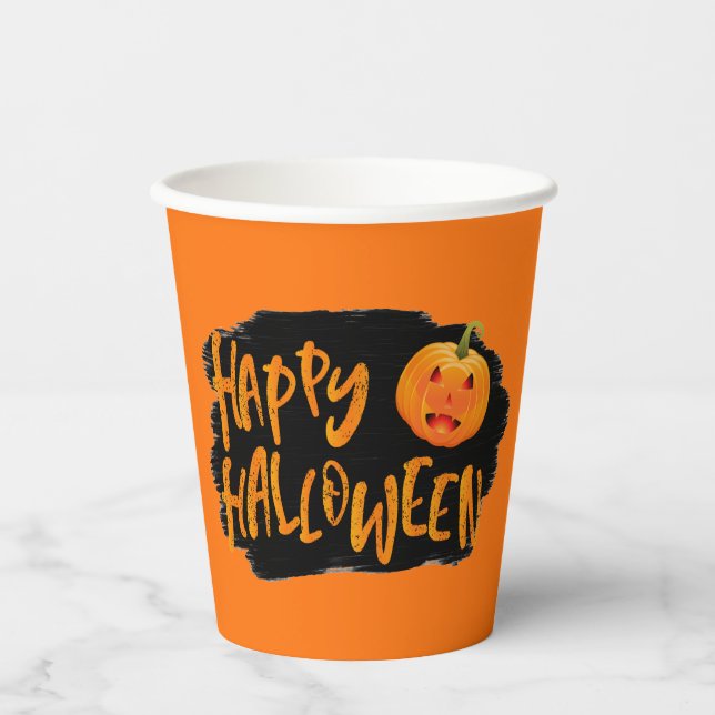 Vasos De Papel Cuadros de papel de Halloween (Anverso)