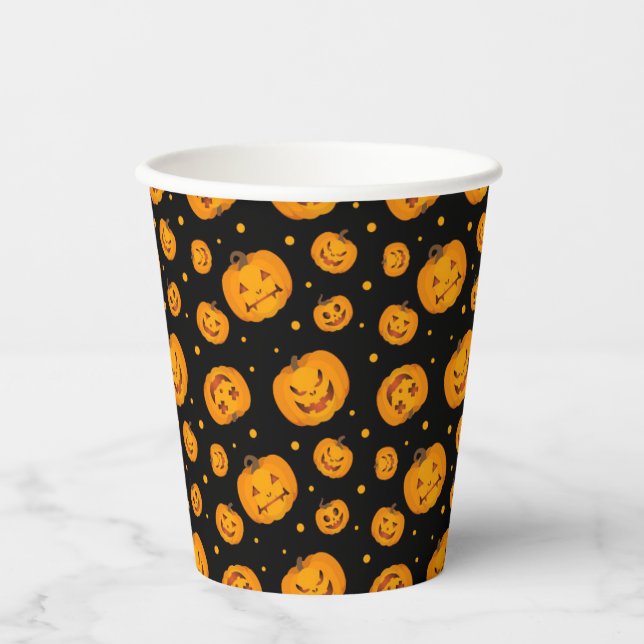 Vasos De Papel Cuadros de papel de Halloween (Anverso)