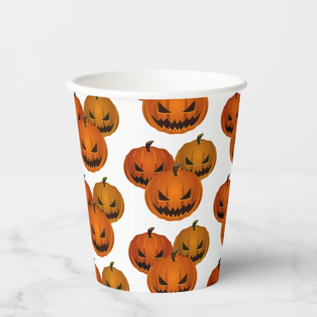 Vasos De Papel Cuadros de papel de Halloween (Anverso)