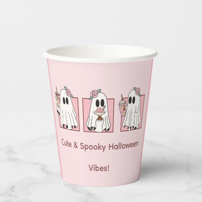 Vasos De Papel Cuadros de papel de Halloween con sabor y fantasía (Anverso)