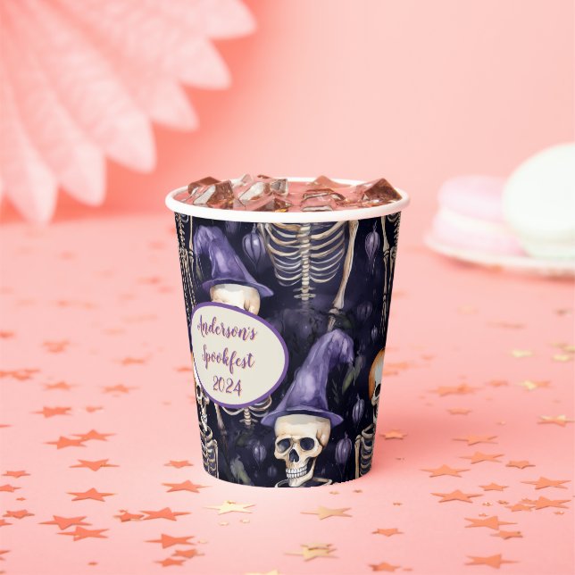 Vasos De Papel Cuadros de papel de Halloween para Personalizados  (in situ)