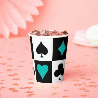 Vasos De Papel Cuadros de papel de juego de cartas