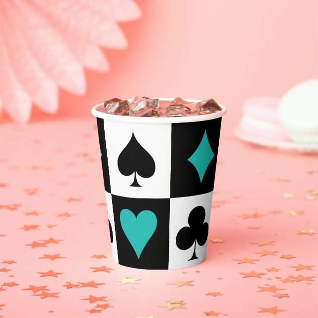 Vasos De Papel Cuadros de papel de juego de cartas (in situ)