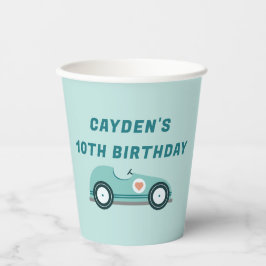 Vasos De Papel Cuadros de papel de la fiesta de cumpleaños de Rac