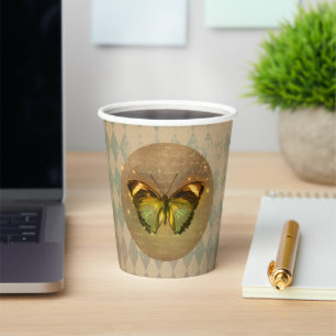 Vasos De Papel Cuadros de papel de mariposa encantados