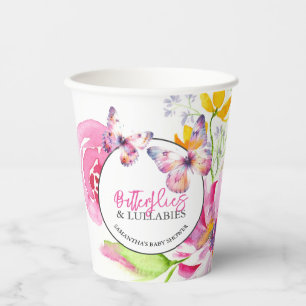 Vasos De Papel Cuadros de papel de mariposa personalizado para Ba