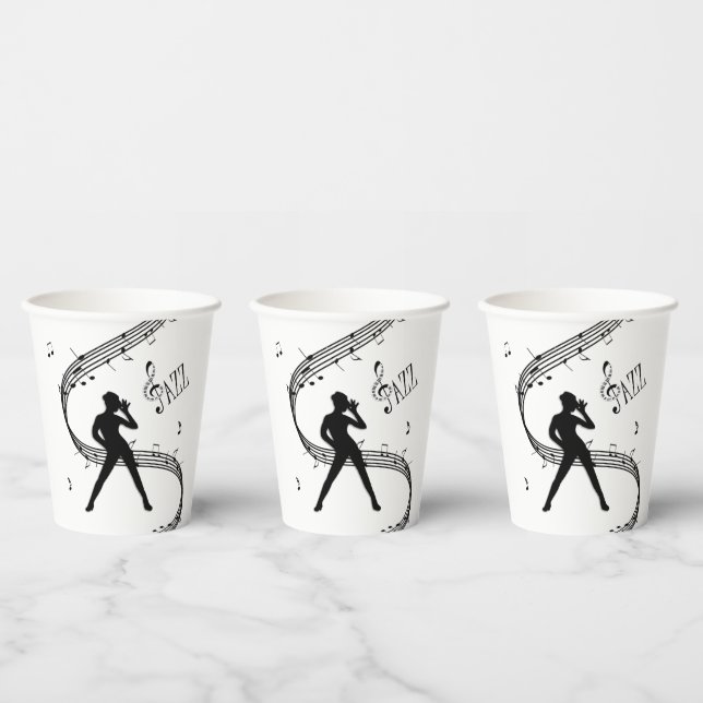 Vasos De Papel Cuadros de papel de música Jazz Dance (Multi)