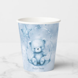 Vasos De Papel Cuadros de papel de oso de peluche azul