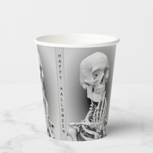 Vasos De Papel Cuadros de papel de Skeleton Halloween (Reverso )