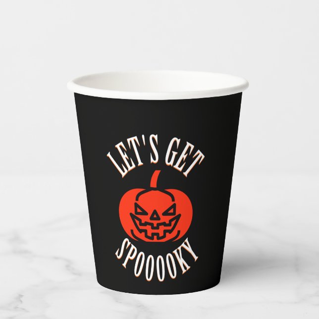 Vasos De Papel Cuadros de papel de un cumpleaños espeluznantes (Anverso)