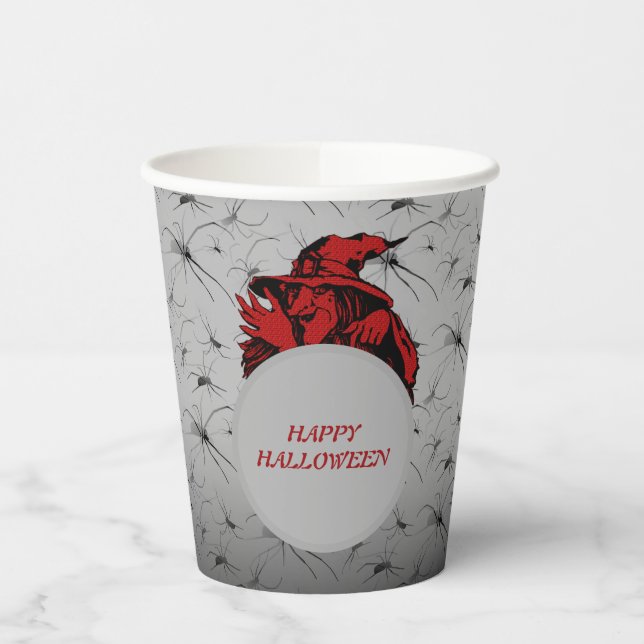 Vasos De Papel Cuadros de papel de Witch Halloween (Izquierda)