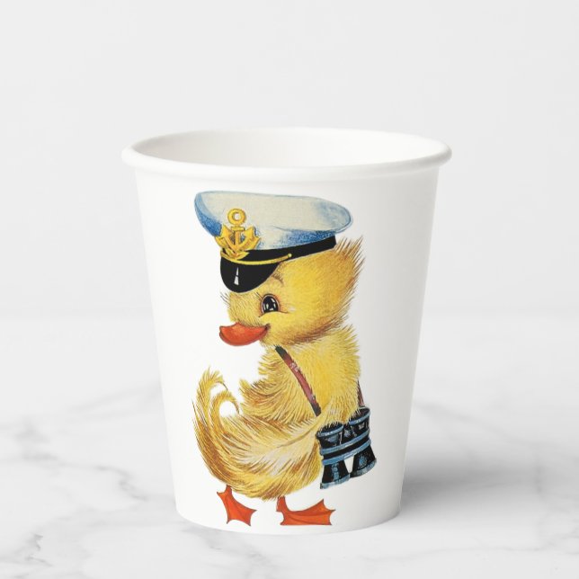 Vasos De Papel Cuadros de papel del Fiesta del pato afortunado (Anverso)