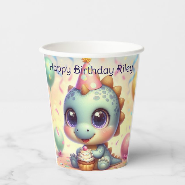 Vasos De Papel Cuadros de papel Dino Delight (Anverso)