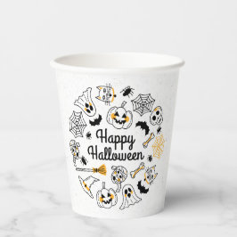 Vasos De Papel Cuadros de papel espeluznantes de Halloween