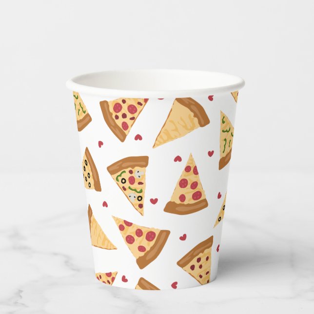 Vasos De Papel Cuadros de papel Fiesta Pizza (Anverso)