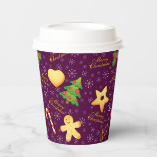 Vasos De Papel Cuadros de papel navideño