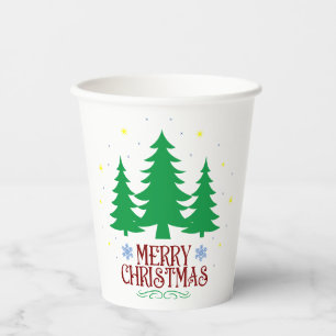 Vasos De Papel Cuadros de papel navideño personalizados