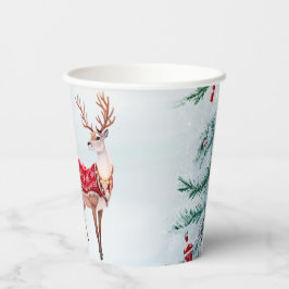 Vasos De Papel Cuadros de papel para festividades de renos