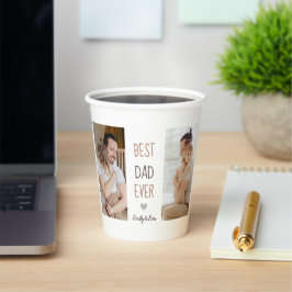 Vasos De Papel Cuadros de papel personalizados "Mejor Papá Nunca"