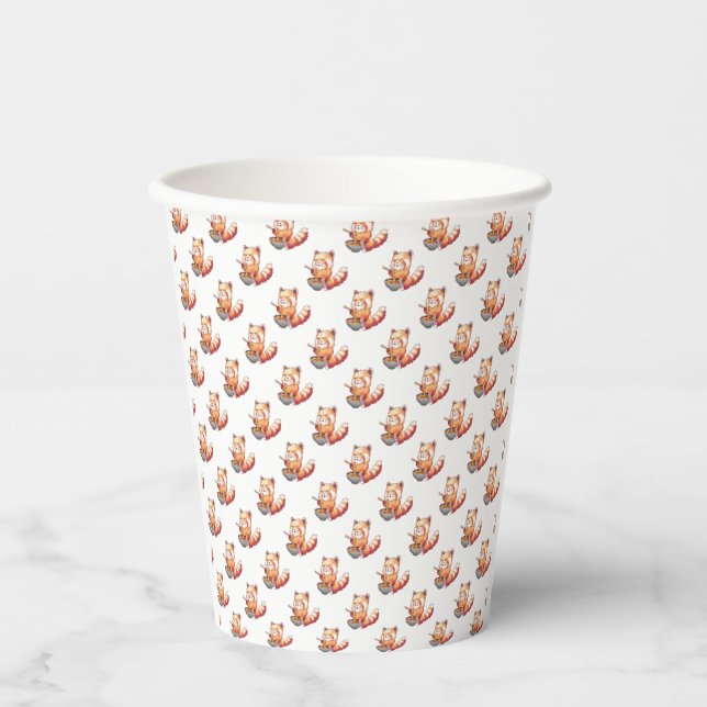 Vasos De Papel Cuadros de papel Red Panda Ramen (Anverso)