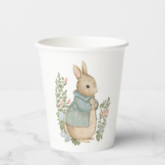 Vasos De Papel Cuadros de papel Shabby Chic Spring Rabbit (Anverso)