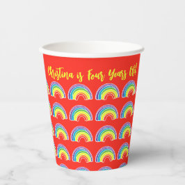 Vasos De Papel Cuadros de papel sobre el partido de los cumpleaño