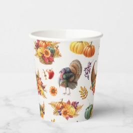 Vasos De Papel Cuadros de papel tradicionales de Acción de Gracia