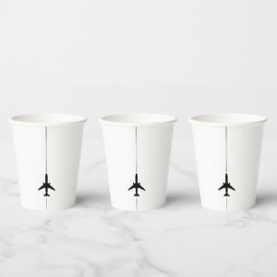 Vasos De Papel Cuadros minimalistas de papel de aviación