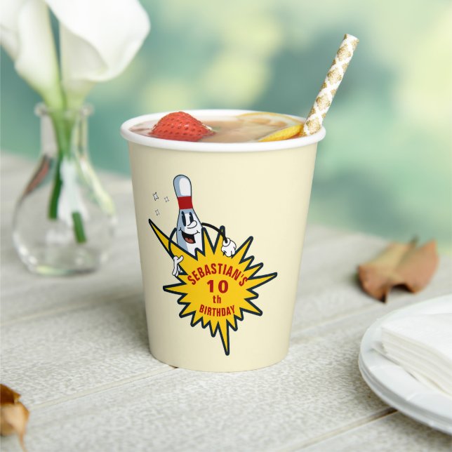 Vasos De Papel Cualquier fiesta de cumpleaños de mascota retro de (in situ)