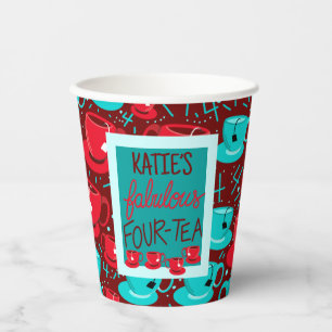Vasos De Papel Cuarenta y cuatro tés Cups de papel para la fiesta