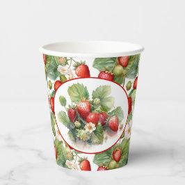 Vasos De Papel Cubierta de fresas