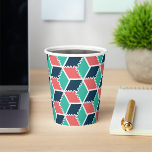 Vasos De Papel Cubo de color geométrico moderno y elegante