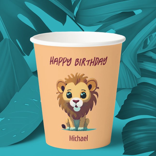 Vasos De Papel Cubo de leones pequeño personalizado (Subido por el creador)