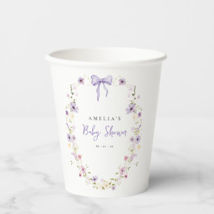 Vasos De Papel Cubos de Fiesta de papel Baby Shower con flores si