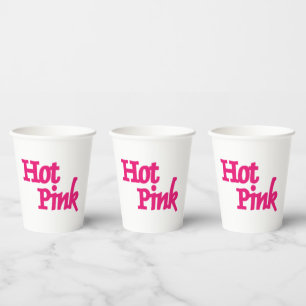 Vasos De Papel Cubos de papel blanco rosado caliente