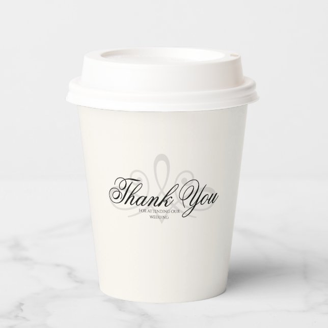 Vasos De Papel Cubos de papel blanco y negro (Anverso)