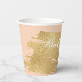 Vasos De Papel Cubos de papel "Classic Gold/Pink" de 8 oz.