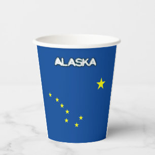 Vasos De Papel Cubos de papel con bandera de Alaska