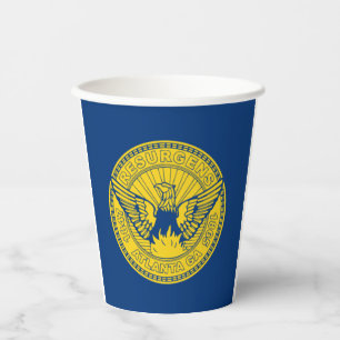 Vasos De Papel Cubos de papel con bandera de la ciudad de Atlanta
