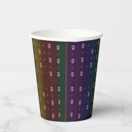 Vasos De Papel Cubos de papel con cráneo de arcoiris