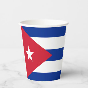 Vasos De Papel Cubos de papel con el escudo de la bandera cubana