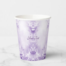 Vasos De Papel Cubos de papel con flores blancas moradas