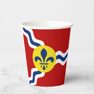 Vasos De Papel Cubos de papel con la bandera de la ciudad de St. 