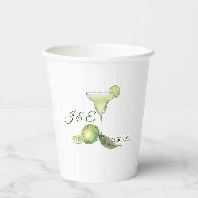 Vasos De Papel Cubos de papel con lima italiana (Anverso)
