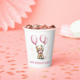 Vasos De Papel Cubos de papel con pastas de oso