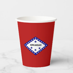 Vasos De Papel Cubos de papel de bandera de Arkansas
