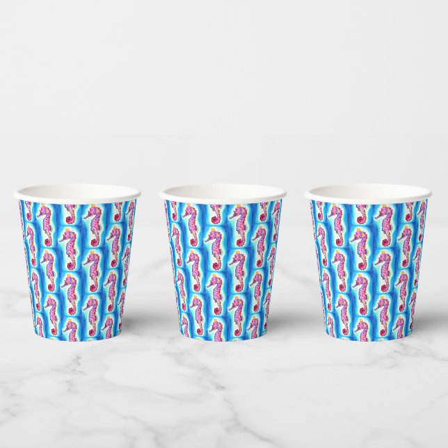 Vasos De Papel Cubos de papel de caballito de mar (Multi)