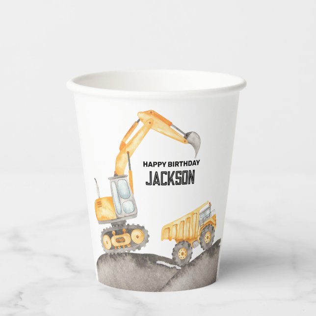Vasos De Papel Cubos de papel de construcción (Anverso)