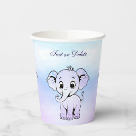 Vasos De Papel Cubos de papel de elefante lindo