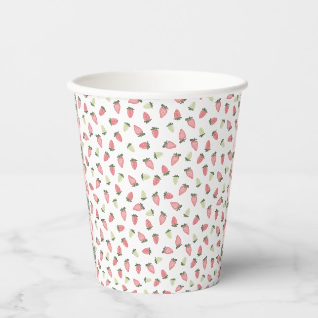 Vasos De Papel Cubos de papel de fresas silvestres (Anverso)